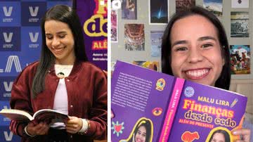 A estudante Malu Lira, de apenas 16 anos, já têm 20 livros publicados. - Foto: Instagram (@malu.financas)