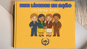 Foto de capa do livro de colorir "Mini líderes em ação"