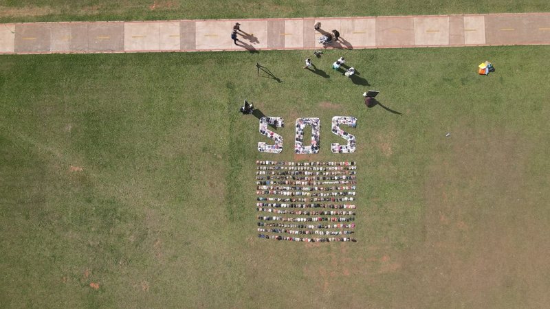Ação com sapatos em Brasília - divulgação