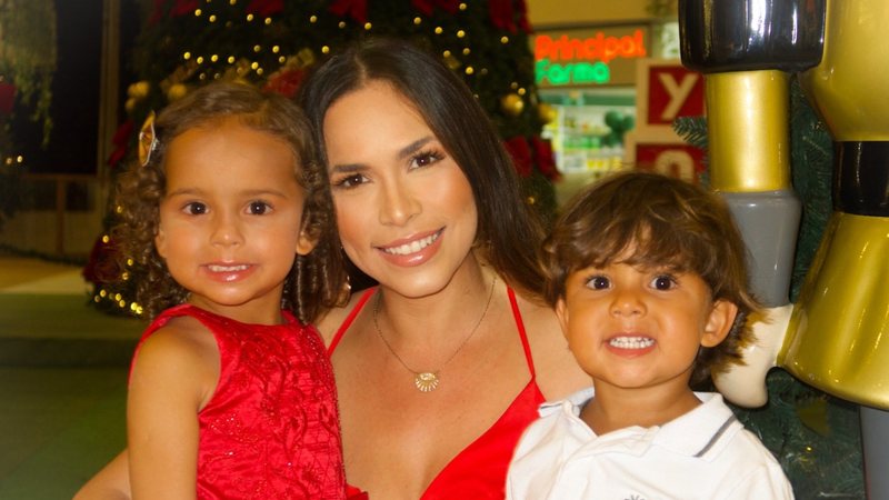 Laís Brito com seus dois filhos - Foto: Divulgação